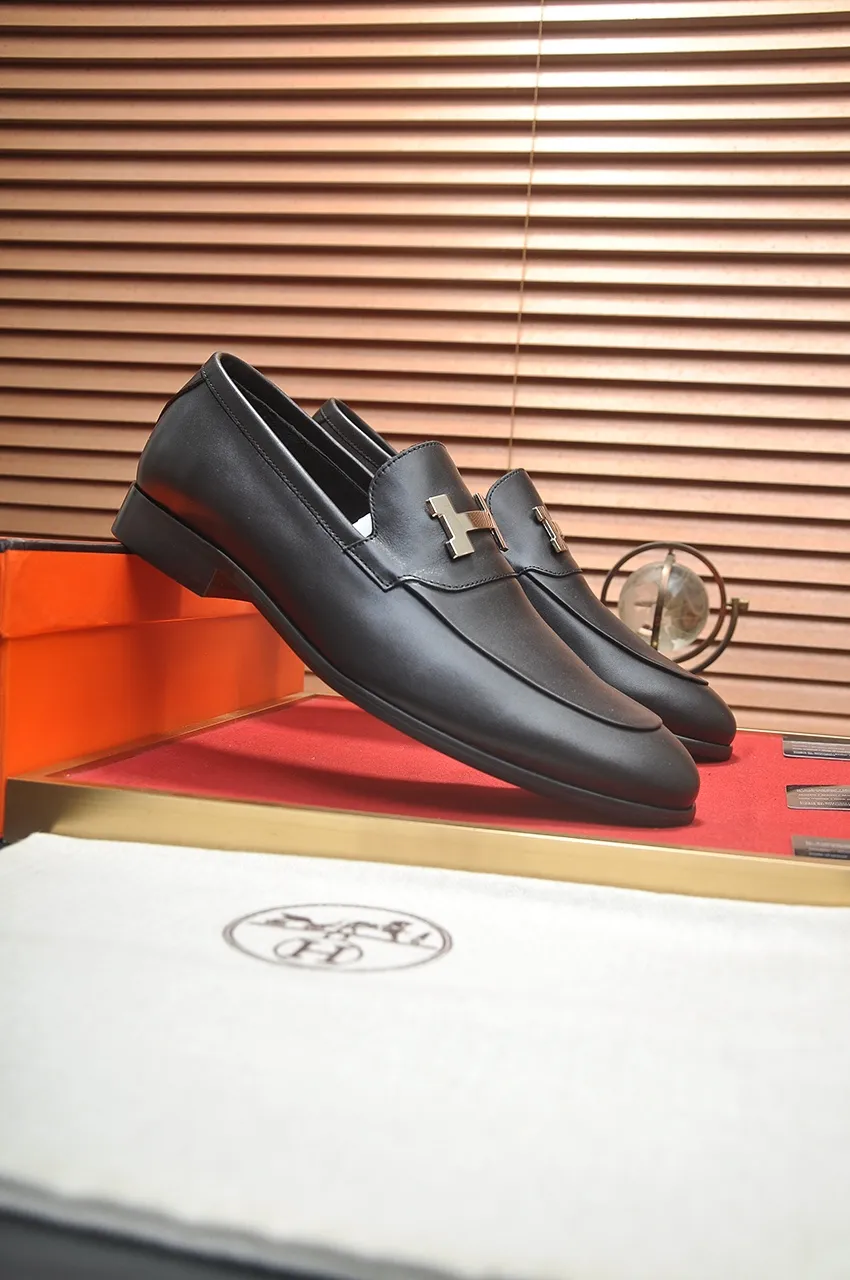 Men's shoes 💰500💶[HERMES] (cowhide lining)🍀Italian top luxury🍀He does not pursue novel styles and gorgeous colors, but attracts the favor of successful men with his flawless, elegant and classic style! This very, very comfortable, simple and stable style makes it easy to match any style! The pattern is absolutely 1:1 refined from the original case, and we strive for excellence in materials, imported cowhide + cowhide lining💪💪💪extraordinary texture👍! .Black brown code number: 38 to 45 (45 customized)